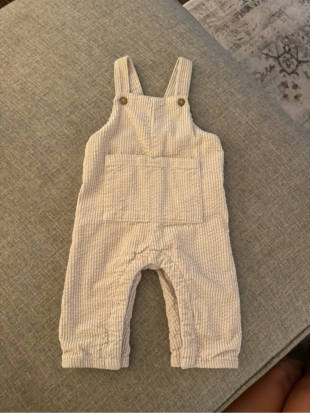 Zara Cream Corduroy Kids Overalls